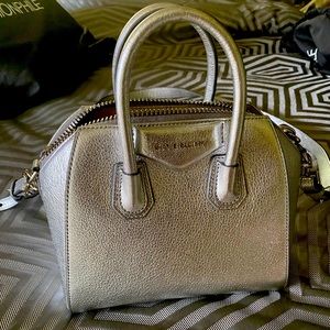 Metallic Silver Givenchy Antigona